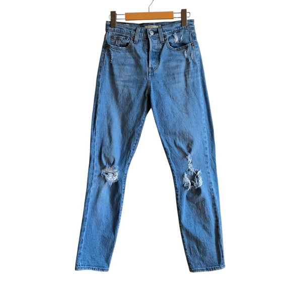 Levi’s Wedgie Fit Premium Jeans Jazz Devoted Size 25 Medium Wash - Picture 2 of 16